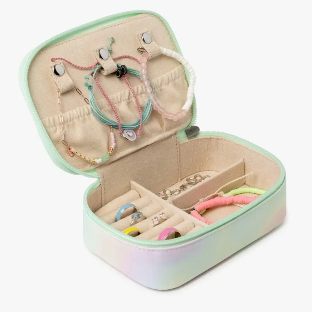 Pura Vida Watercokor Jewelry Case Set with gift bracelet and stickers